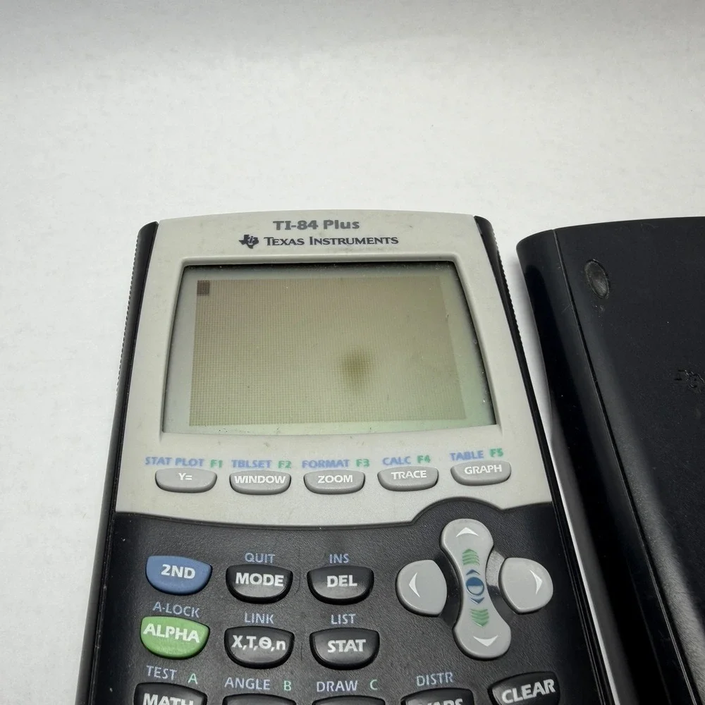 Texas Instruments TI-84 Plus Graphing Calculator Black With Cover Tested Working